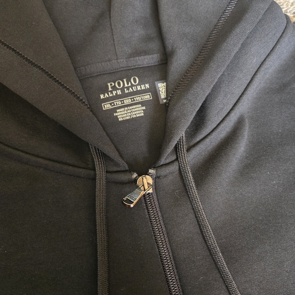 Polo by Ralph Lauren Men's Black Full Zip Hoodie XXL Call Out!  SEE BELOW! - Picture 4 of 9